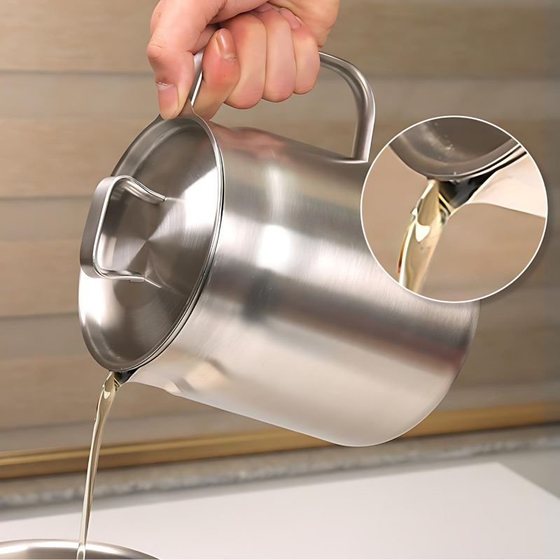 FALADO|™-Multifunctionele Olie Zeef Kookpan met Deksel